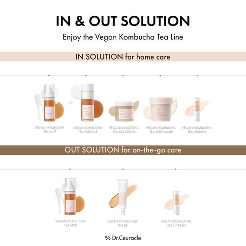 leegeehaam Dr.Ceuracle Vegan Kombucha Tea Sleeping Mask - Hydrating Overnight Face Mask with Niacinamide, Bakuchiol, Ceramide, Korean Skincare (100 g / 3.52 oz.)