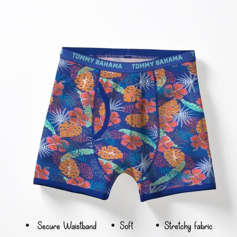 Tommy Bahama Boys Cotton Boxer Briefs - Soft, Tag-Free 5-Pack Underwear for Kids & Toddlers