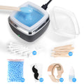 FOCTXI Nose Wax Kit - Portable Ear Nose Hair Waxing Kit for Men and Women with 100g Ｗax, 10 Applicators, 40 Nose Hair Sticks, 10 Mustache & 10 Ear Protectors, Wax Warmer Kit for Hair Removal