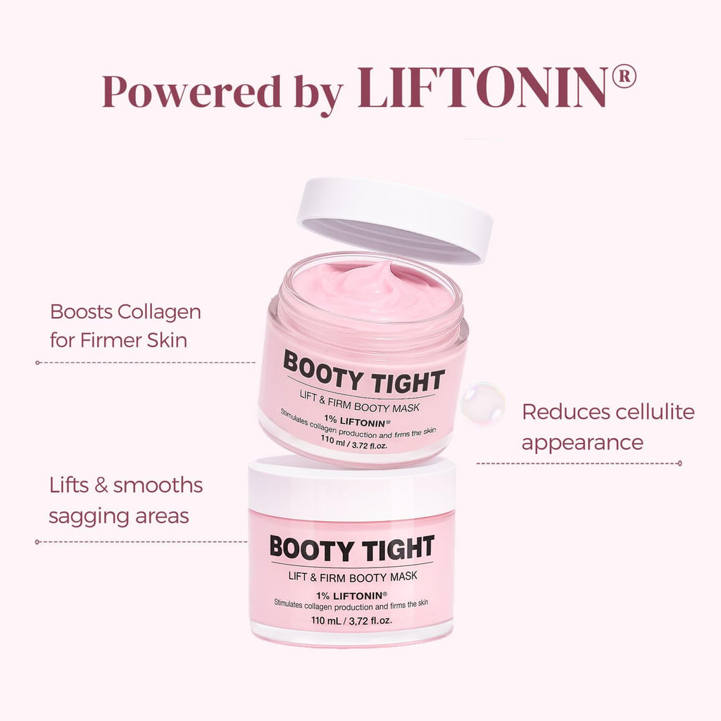 Solivetta Butt Tight Lift and Firm Booty Cellulite Cream - Smooth & Sculpt Booty, Thighs, Belly & Arms | LIFTONIN® Skin Firming & Toning Bum Mask 3.72 fl oz