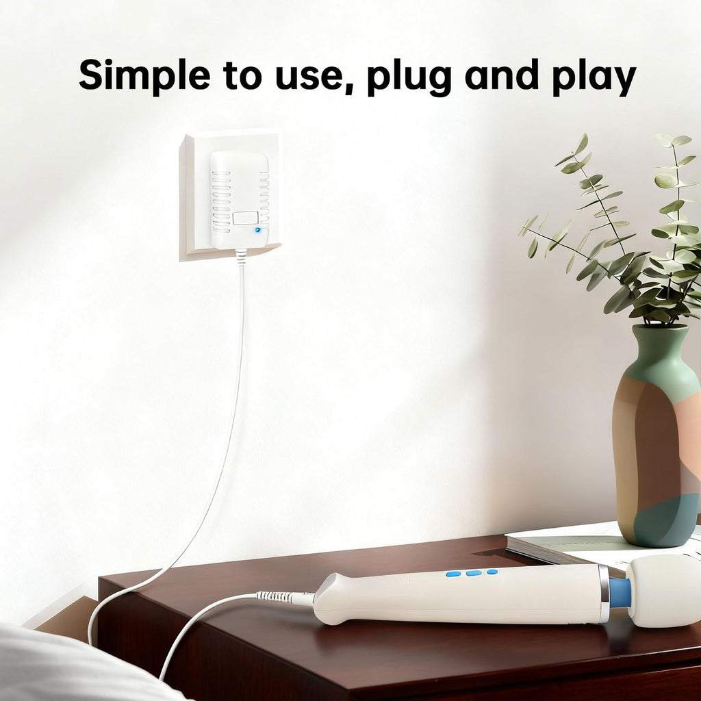 HV270 Charger Replacement Compatible with Magic Wand HV-270 Rechargeable Cordless Massager, AC/DC Power Adapter Supply Cord 10V 1A, Safe Fast Charging Cable for Hitachi HV270 Wand