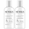 Nexxus Travel Shampoo and Conditioner, Clean & Pure – Hair Products with Elastin Protein and Marine Minerals, Sulfate-Free, 3 Oz Ea