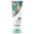 Badger SPF 50 Mineral Sunscreen - Lightweight, Reef Safe & Moisturizing | 4 fl oz, Unscented, 85% Organic