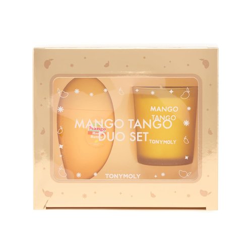 TONYMOLY Mango Tango Duo Gift Set - Nourishing Mango Hand Butter & Scented Candle | Hydrating 2pc Set