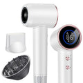 Hair Dryer with Diffuser,High Speed Ionic Blow Dryer 500 Millions Negative Ionic Low Noise,Magnetic Attachments,Thermo Control for Home Travel Salon White