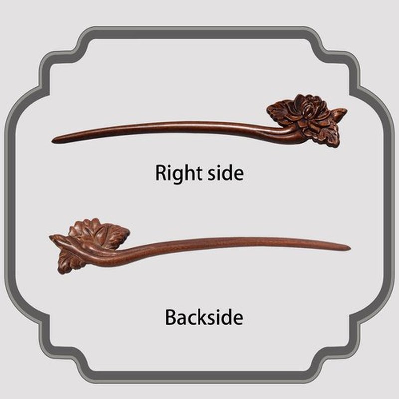 JULIYOOYOO Traditional Chinese Japanese hair sticks, retro wooden hair pins, used for long hair accessories buns, Hanfu Dressing Accessories（lotus flower)