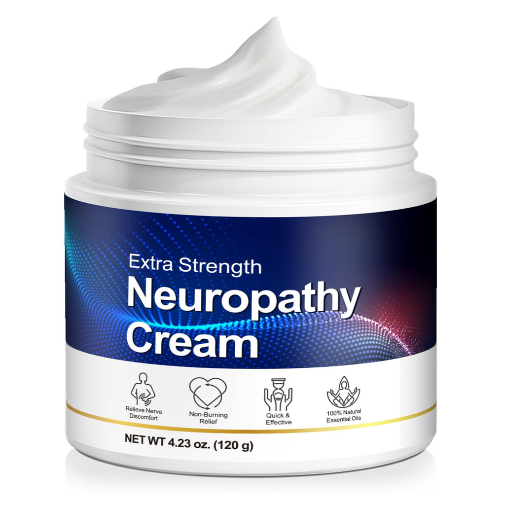 ISUNRISE Neuropathy Nerve Relief Cream - Maximum Strength Soothing for Feet, Hands, Legs, Toes, Back Discomfort - Fast Absorbing Gel Moisturizing Cream, Non-Greasy - 4.23 oz