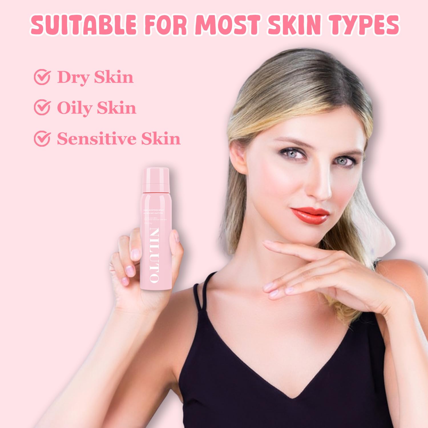 2Pack Hair Identifier Spray for Face Shaving, Moisturizing and Skin Care Dermaplaner Spray,Skin Body Hair Identifier Comfortable Face Shaving Powder (Pink 2pack 01)