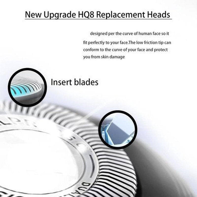Philips Norelco HQ8 Replacement Heads - Upgraded Blades for Aquatec Shavers | 6-Pack Compatible with PT720, PT730, AT880, AT830, AT810, AT815