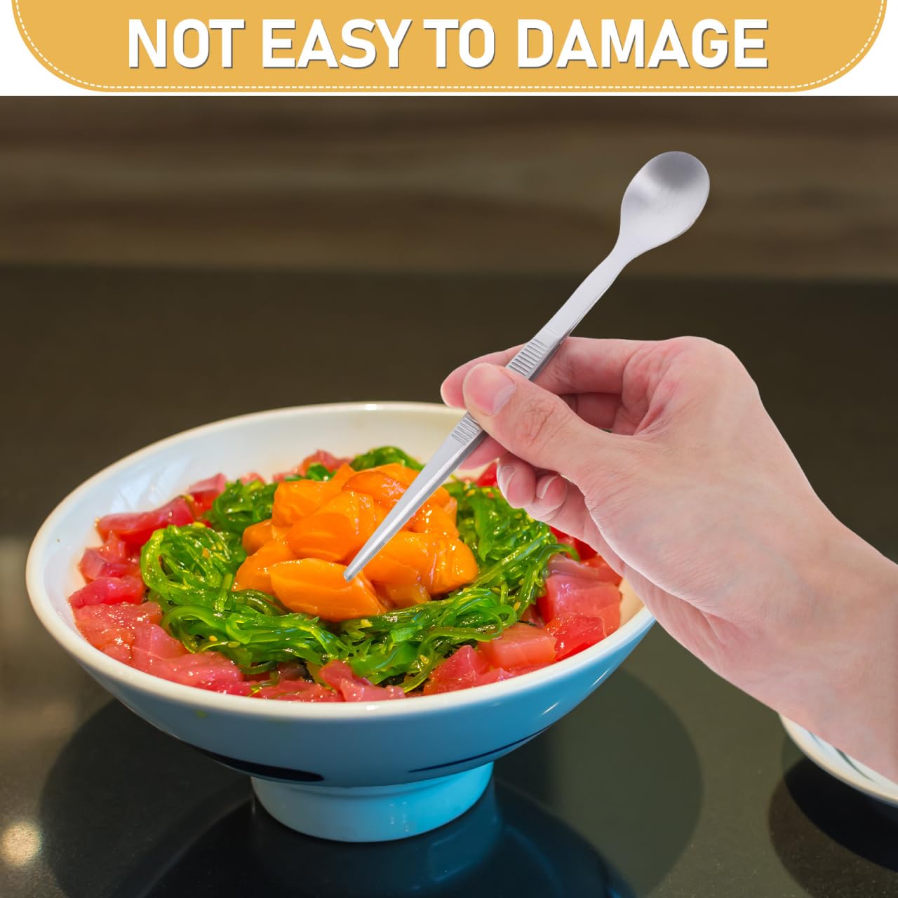 Ciieeo Tasting Spoon - Stainless Steel Spoon Tweezer 2 in 1 Chef Serving Tongs for Plating Buffet Banquet Barbecue Cooking Grilling Culinary Salad Dressing