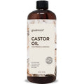 GOODMOOD Castor Oil Cold Pressed for Skin, for Body, for Hair Growth, for Face, for Eyelashes, Hair Growth Serum, Aceite de Ricino 100 Puro y Natural Oil Wrap Stomach 16oz