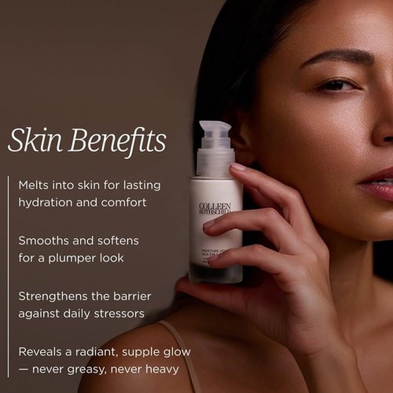 Colleen Rothschild Moisture Veil Silk Emulsion Face Moisturizer with Hyaluronic Acid & Ceramides – Hydrating, Barrier-Supporting, Radiance-Boosting Cream