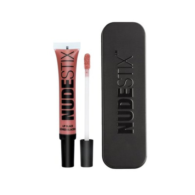 Nudestix Lip Glace – Hydrating Tinted Lip Gloss with Volumizing Peptides for Plumping & Shine | Vegan, Preservative-Free & Clean Lip Gloss - Nude 02