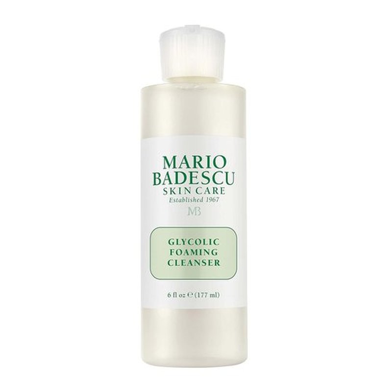 Mario Badescu Glycolic Foaming Cleanser - Exfoliating Face Wash with Glycolic Acid & Aloe Vera | Evens Skin Tone & Texture