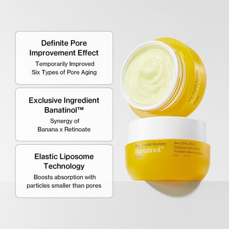 Banatinol Pore Care Cream | Banana & Retinol Formula for Skin Balance & Elasticity | Lightweight, Fast-Absorbing, Vegan & Clean Beauty | 1.69 Fl oz