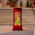 Lighted Christmas Snow Globe - Swirling Glitter Water Lantern | Festive Tabletop Ornament for Home Decor