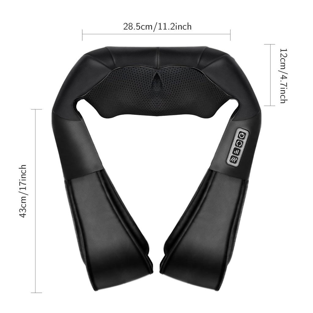 LAJCAEN Shiatsu Back and Neck Massager with Heat, Back Massager for Pain Relief deep Tissue Electric 3D Kneading Massage Pillow for Shoulder Leg Body Muscle, Best Gifts for Women Men