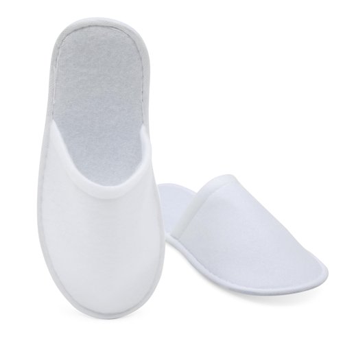 Juvale Disposable Slippers for Guests - Individually Wrapped Spa & Hotel Slippers - Slip-Resistant Shoes - Travel-Friendly Disposable Shoes - Medium (Men’s US 10/Women’s US 11) White - Pack of 24