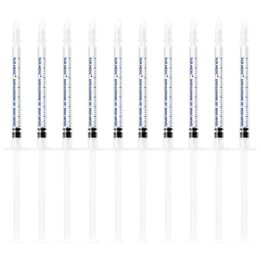 SURMEDIC Super Glutathione 100™ Bright Ampoule 0.35 oz / 10g (1g x 10ea) - Brightening, Skin Elasticity, Anti-aging, illuminating and hydrating care - Korean Skin Care