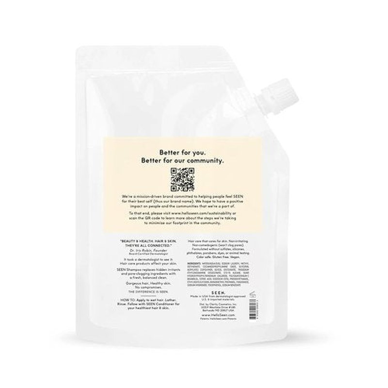 SEEN Shampoo Eco-Refill - Non-Comedogenic Formula for Sensitive, Eczema & Acne-Prone Skin | Scented