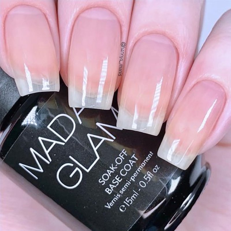 Madam Glam Rubber Base 15 ml UV/LED Gel Polish (Transparent, 0.5 Fl Oz)