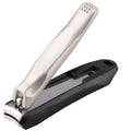 Nail Clippers, Stainless Steel Anti-Splash Nail Clippers, Nail Clippers with Flat Mouth Household File, for Manicure, Pedicure, Women and Men (A-Champagne gold)