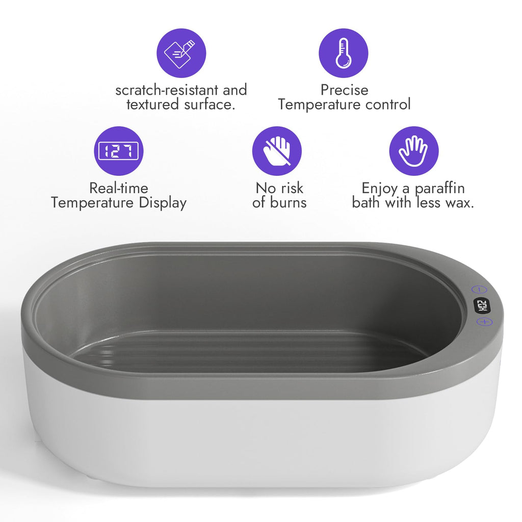 Small Paraffin Wax Machine for Hands - Paraffin Hand Wax Machine 2000ml Small Size With 4 packs of Paraffin Wax Digital Display Screen for Paraffin Baths