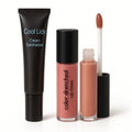 Skiennix Makeup Trio Bundle - Cream Eyeshadow in Mermaid Marine Blue, Lip Gloss in Piazza Pink & Matte Lip Mousse in Truffle | Long-Lasting Eye & Lip Set for Natural, Shimmer & Soft Matte Looks