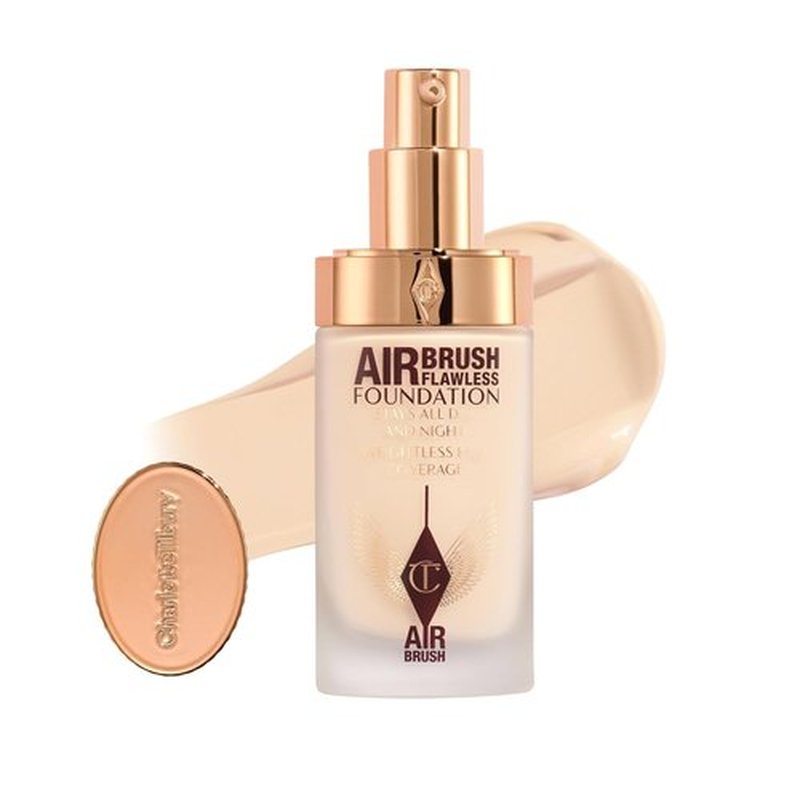 Charlotte Tilbury Airbrush Flawless Matte Foundation - Full Coverage Liquid Makeup for Natural-Matte Finish - Waterproof & Transfer Resistant