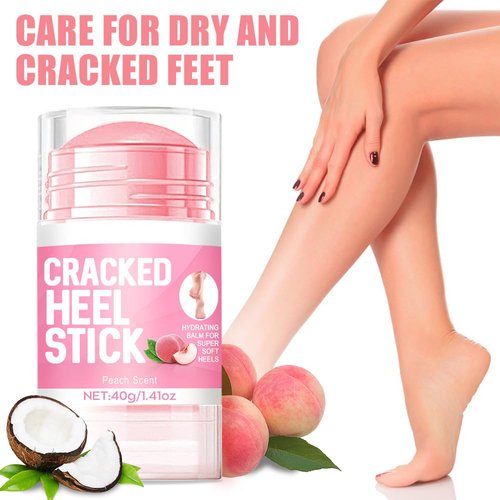 MOC LINK 60% Urea Cream plus 2% Salicylic Acid - 1.41 * 2 oz Urea Foot Hand Cream Stick for Removing and Smoothing Cracked Hands Elbows Feet Knees, Moisturizes and Hydrates the Dry Skin, Peach Scent