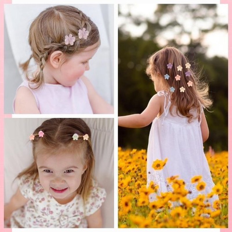 110 pcs Mini Hair Clips Colorful Hair Accessories Matte Claw Clips Star/Flower/Butterfly Hair Clips for Girls and Women 90s Y2K