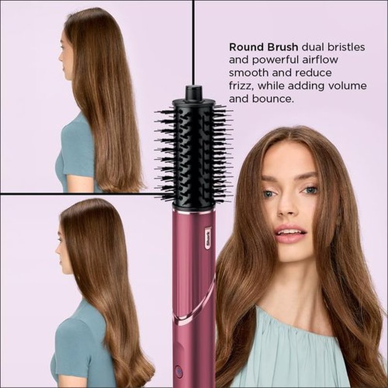 Shark FlexStyle Air Styling System - Powerful Hair Dryer Brush & Multi-Styler with Auto-Wrap Curlers | Black Cherry