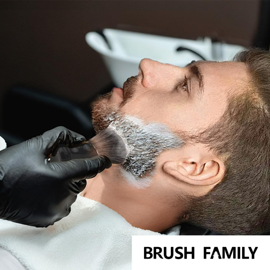 Shaving Brush Set 2 in 1, Shaving Brushes for Men with Comfortable Handle, Soft Bristle Shave Brush Shaving Kit Includes Brush Stand, Christmas, Birthday Gift for Bearded Man