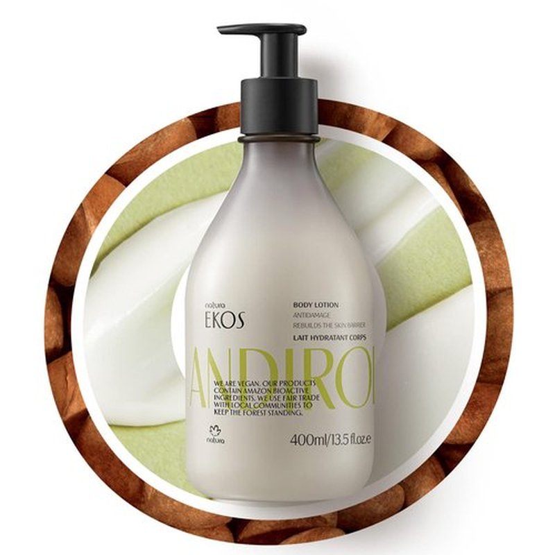Natura Ekos Andiroba Restorative Body Lotion - 30-Hour Moisturization & Muscle Relief - 13.5 fl oz (400ml)