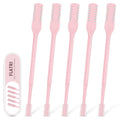 FLATRI 5PCS 2-in-1 Nasal Hair Cutter, 360° Rotating Nose Hair Trimmer Double Sided, Portable Nose Trimmer Manual for Women and Men(Pink)