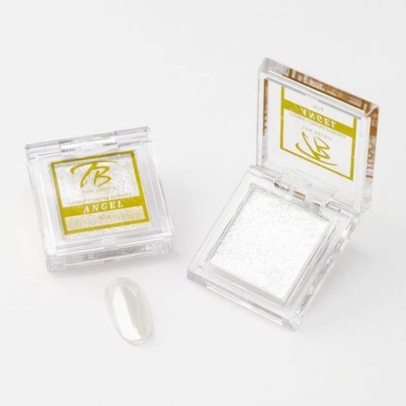 Tom Bachik Cosmic Chrome Powder Collection – 5 Pressed Chrome Pigments for Gel Manicures, Holographic Nail Art & Metallic Shimmer Effects (Angel)