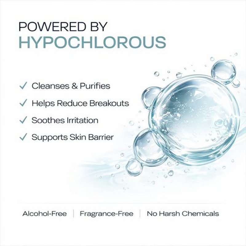 IRONPUR Hypochlorous Acid Spray (Pure HOCl) Facial Mist for Face & Body – Daily HOCl Spray for Sensitive Skin – Helps Calm Redness & Neutralize Odor – Alcohol & Fragrance Free – 8 oz