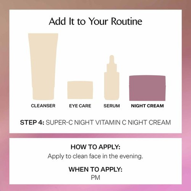 StriVectin Super-C Night Vitamin C Night Cream, Brightening and Firming, Boost Skin Dullness with Hyaluronic Acid, 1.7 Oz