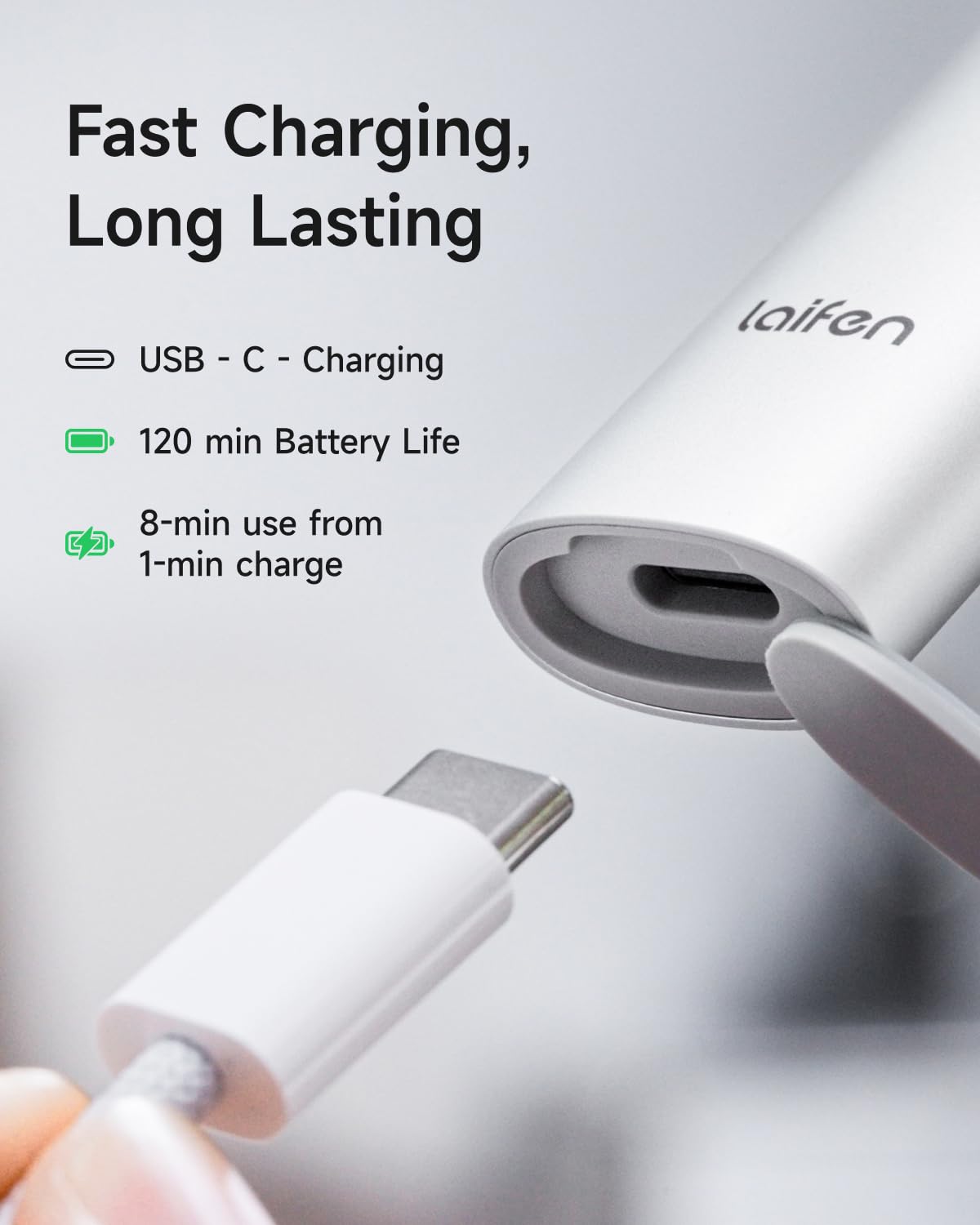 Laifen T1 Pro 1-Blade Electric Shaver, High-Speed 12,000 Cuts/Min, Long Hair Trimmer with 3 Guards, for Sparse Beard & Daily Styling, Wet & Dry, IPX7 Waterproof (Aluminum Alloy)