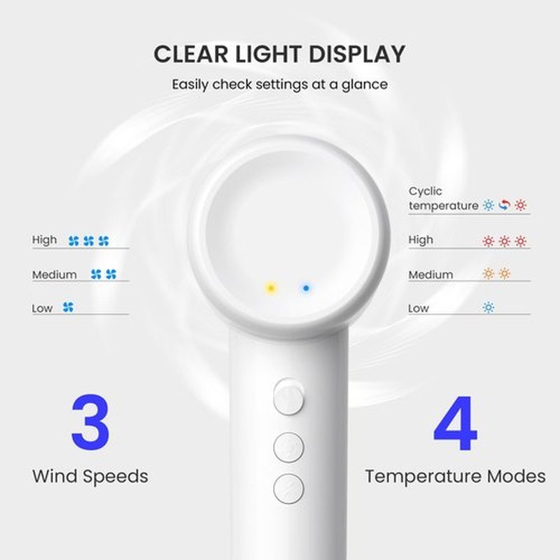 Hair Dryer, 110,000 RPM High-Speed Ionic Blow Dryer with Brushless Motor, Fast Drying, Low Noise Lightweight Design, Hair Dryer with Diffuser & Nozzle, Professional for Women & Men, Home or Travel