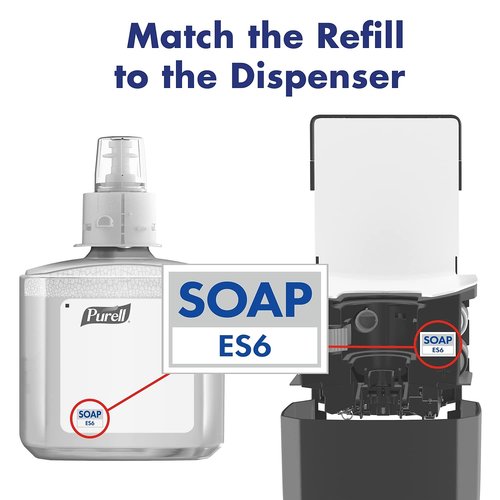 PURELL Brand HEALTHY SOAP 0.5% BAK Antimicrobial Foam, Lightly Fragranced, 1200 mL Refill for PURELL ES6 Automatic Soap Dispenser (Pack of 2) - 6480-02 - Manufactured by GOJO, Inc.
