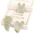 XYZBSTAR Gua Sha Facial Tools Set of 3 Guasha Massage Tool Jade Gua Sha Scraping Massager for Face,Neck, Eyes and Body,Jade Stone Guasha Board 3 Packs (Jade Set of 3)