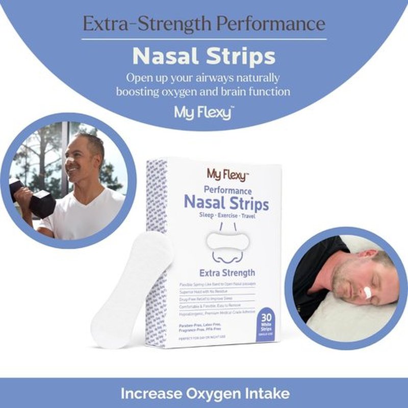Regine Switzerland Nasal Strips - Extra Strength White Nose Strips for Snoring Relief | 30 Count for Better Sleep