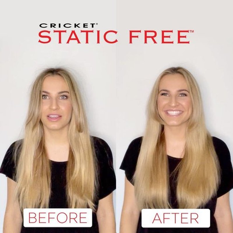 Cricket Static Free Cushion Styling Hair Brush - Smoothing & Detangling for Thick, Curly Hair
