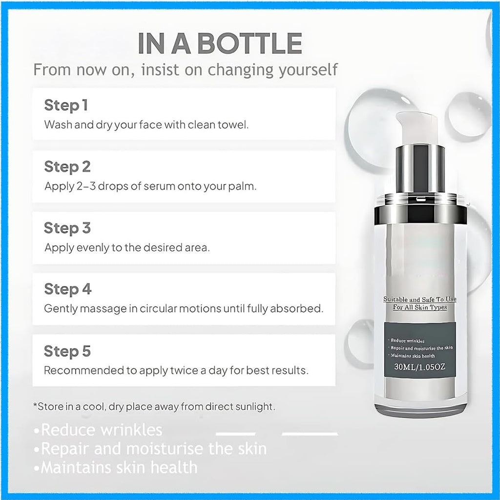 Face Moisturizer.Stock Solution Facial Serum.Aging Serum for Face【Trial Package 1 Bottle】lt can only lighten hne lines.