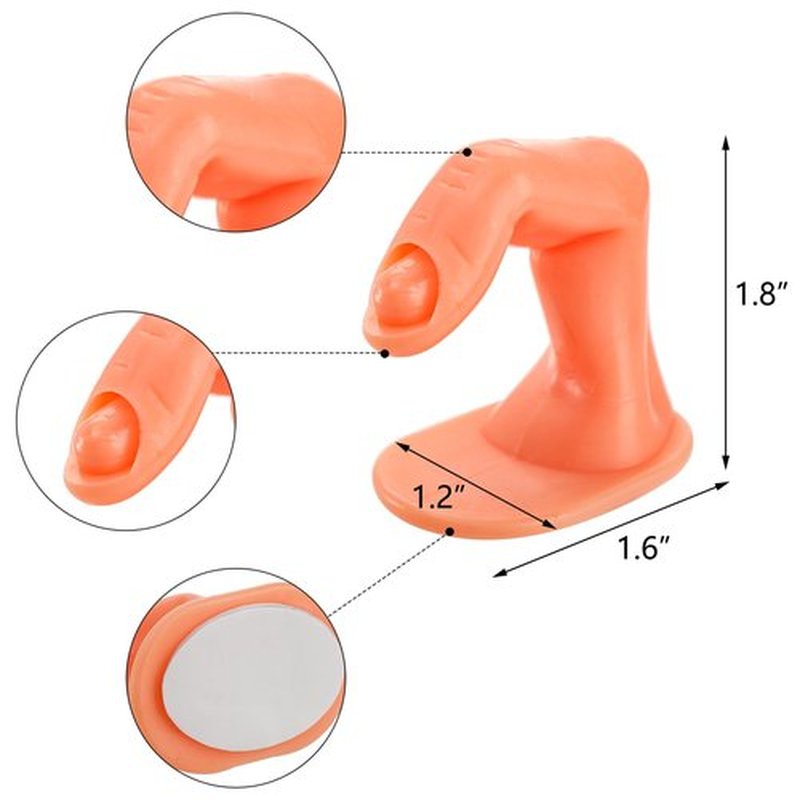 Hedume 60 Pieces Practice Fingers, DIY Nail Art Training Fingers - Without Nails, Nail Decoration Training Fingers for Nail Art Beginners, Lovers and Salon Artists