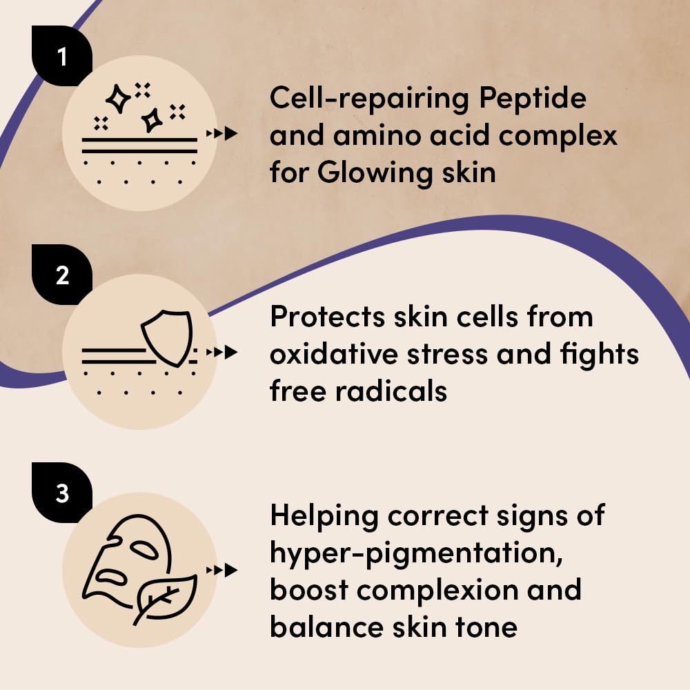 Urban Veda Collagen Peptides Face Moisturizer with Vitamin C | Dark Spot Remover with Turmeric | Under Eye Cream & Scar Cream | Anti Wrinkle Face Cream for Women & Men | Almond Oil Lotion | 1.07 Fl oz