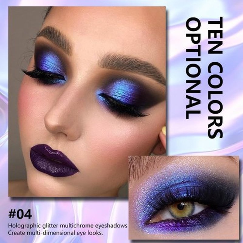 Evpct Royal Blue Duochrome Liquid Eyeshadow - Waterproof Multichrome Metallic Glitter Makeup for Women