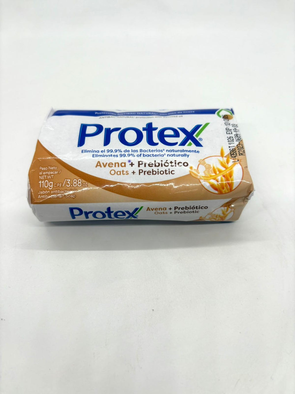 Protex Oats with Prebiotic Antibacterial Bar Soap, Natural Protection Formula, 3.88 oz, Flaxseed Oil Enriched