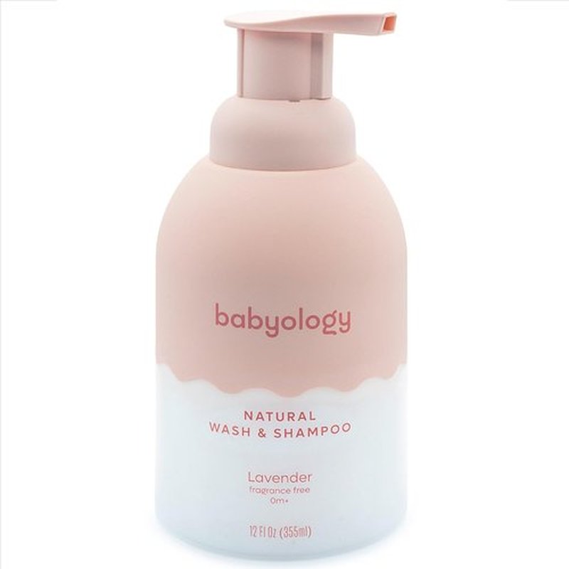 Babyology All Natural Baby Wash & Shampoo - 100% Edible Ingredients with Organic Lavender - Tear-Free & Non-Toxic for Sensitive Skin